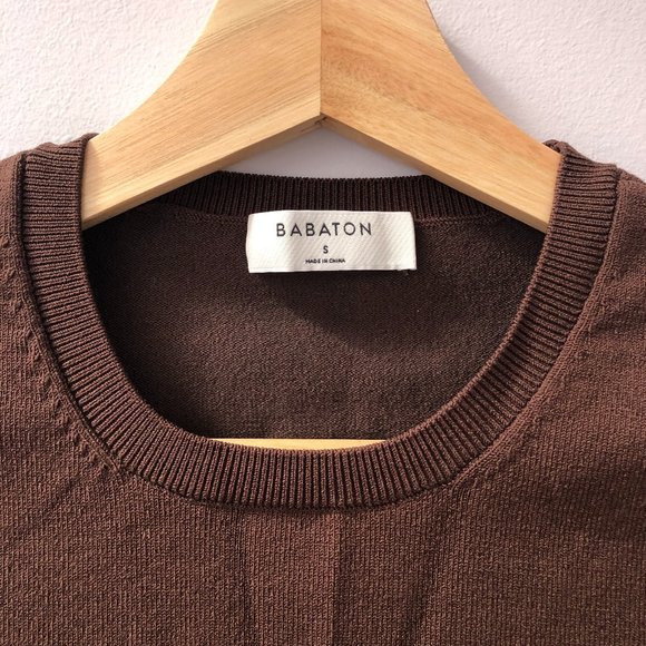 Aritzia Babaton mocha longsleeve rib-knit corset top (S) - Picture 3 of 4